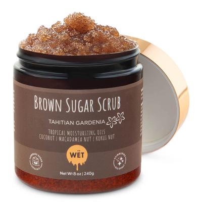 Tropical Glo Brown Sugar Shimmer Scrub - Tahitian Gardenia